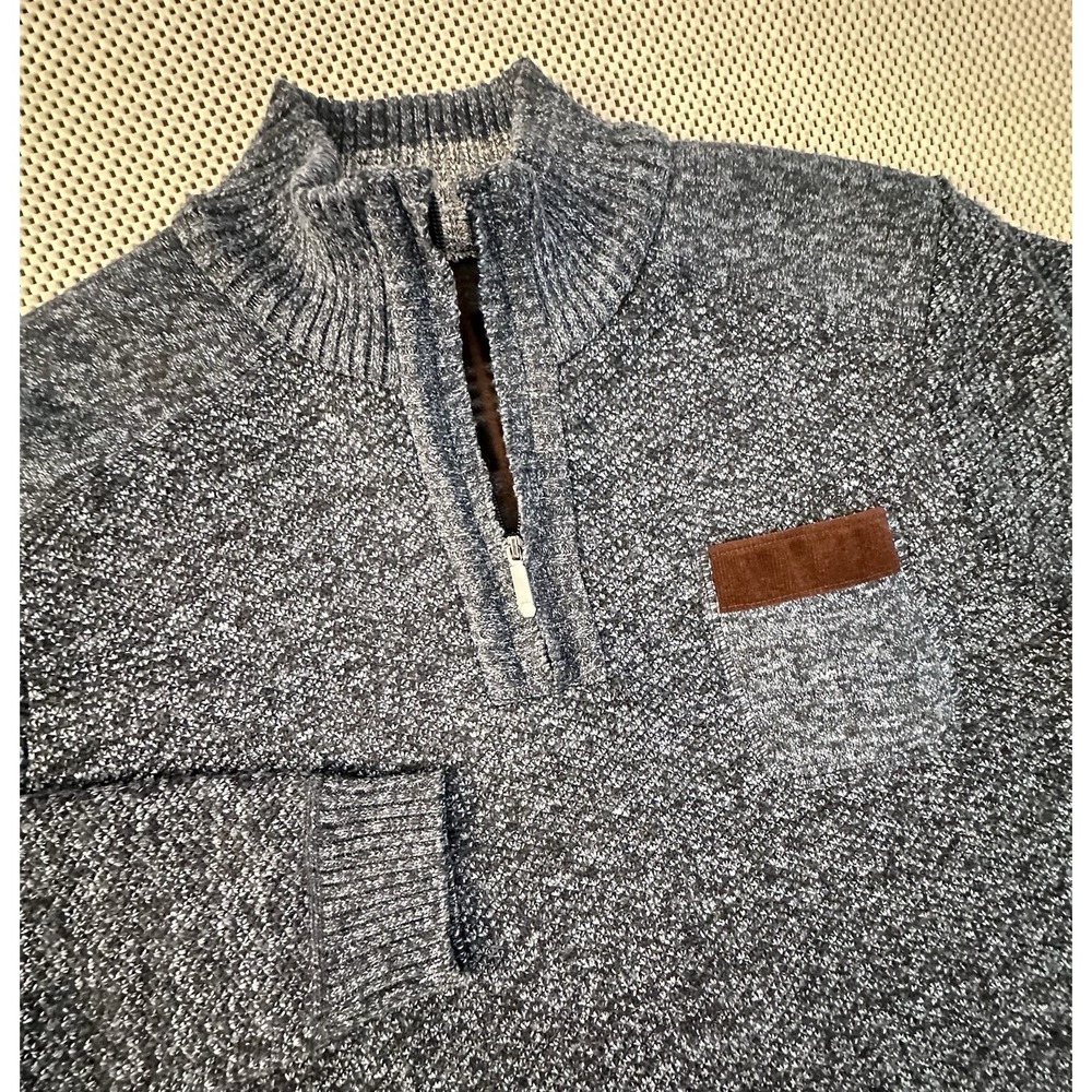 NEW‎ Manfinity Homme Sweater Pullover Men Sz XL Flannel Fleece Lined Quarter Zip